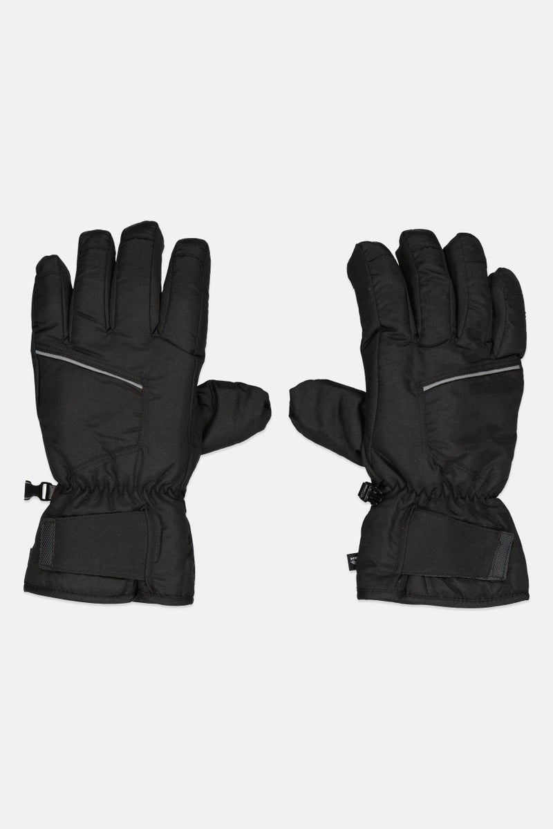 RBX Men 1 Pair Textured Ski Gloves, Black - Image 1