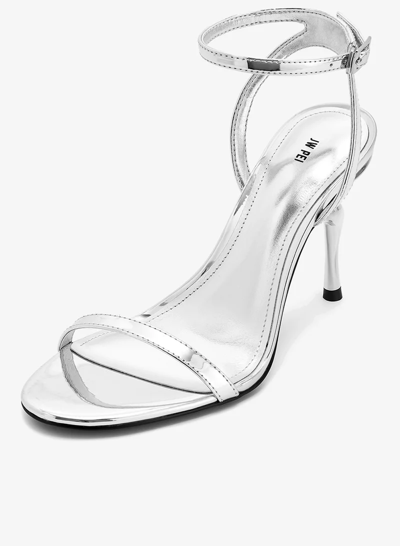 JW PEI  Alivia Silver metal heel sandals for Women | Best Price UAE