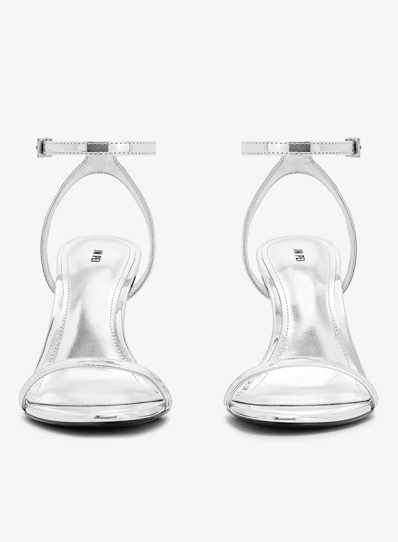 JW PEI  Alivia Silver metal heel sandals for Women | Best Price UAE