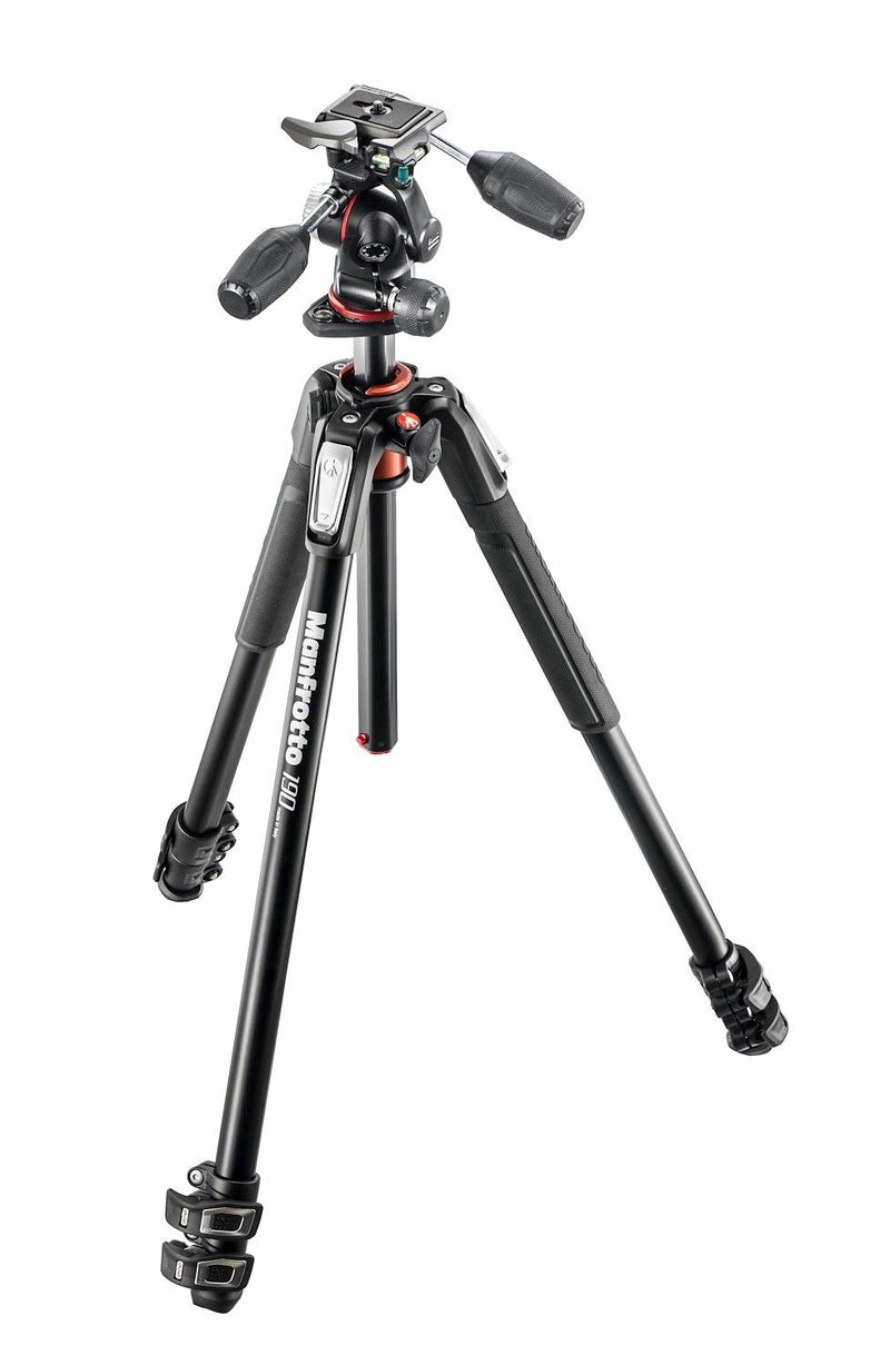 Manfrotto مانفروتو MK190XPRO3-3W مانفروتو 190 حامل ثلاثي من الألمنيوم مع 3 مقاطع - Image 1