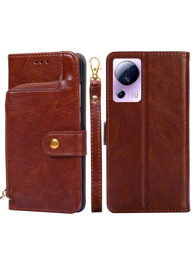 erorex Case For Xiaomi Civi 2 5G Zipper Bag Leather Phone Case - Image 1