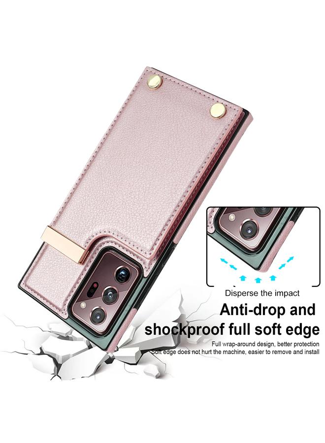 S-TOP Case For Samsung Galaxy Note20 Ultra Metal Buckle Card Slots Phone Case - Image 3