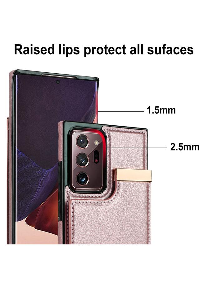 S-TOP Case For Samsung Galaxy Note20 Ultra Metal Buckle Card Slots Phone Case - Image 4