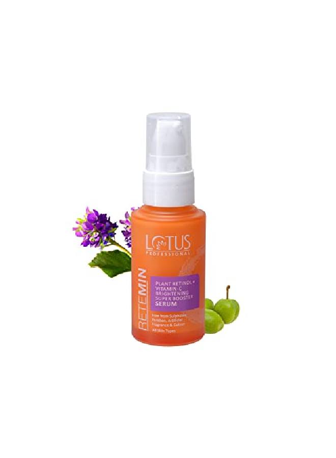 Lotus Professional Retemin Plant retinol + Vitamin C Brightening Super Booster Serum | Whitening and AntiAgeing | Acne spots and Blemishes| Paraben Free | 30 ml  - Image 2
