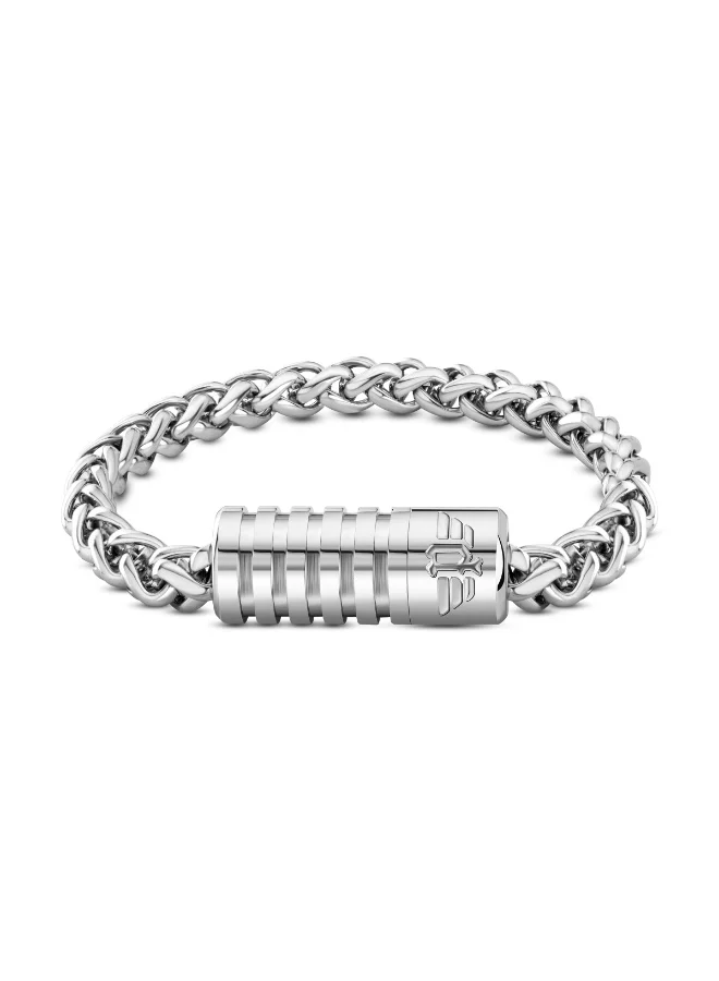 POLICE Gear Shiny Silver Bracelet for Men L