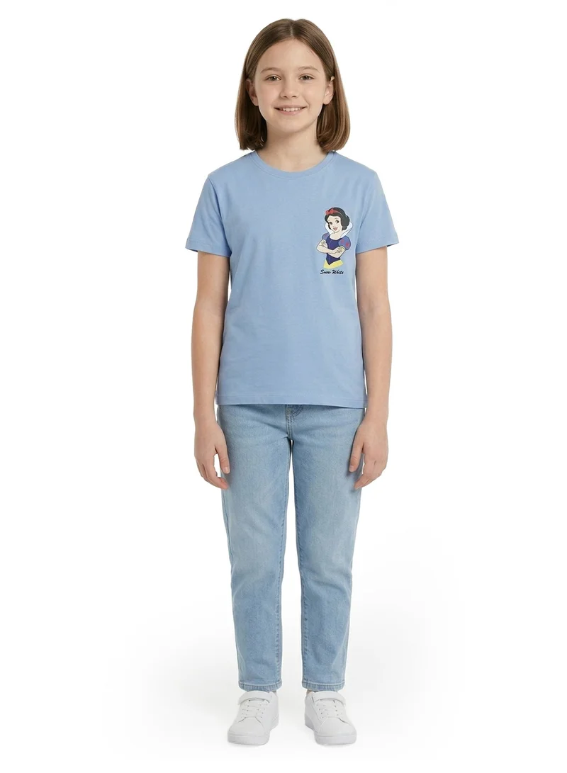 Disney  Teen Girls Snow White Printed Drop Sleeve T-Shirt for Women | Best Price UAE