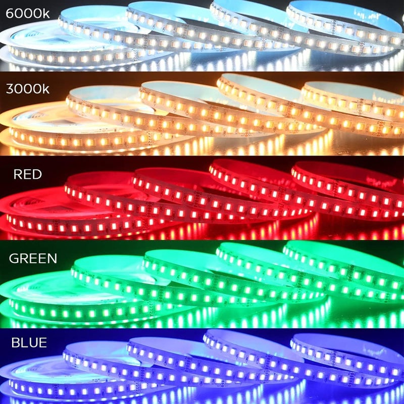 SuperlightingLED 24VDC Highest Density 5-in-1 5050 RGBWW (RGB+Warm White+Daylight) 112LEDs/m Bright RGBCCT LED Strip 16.4FT Dimmable Tape Lights for Bedroom Decor (16.4Ft IP20 Non-Waterproof) - Image 4