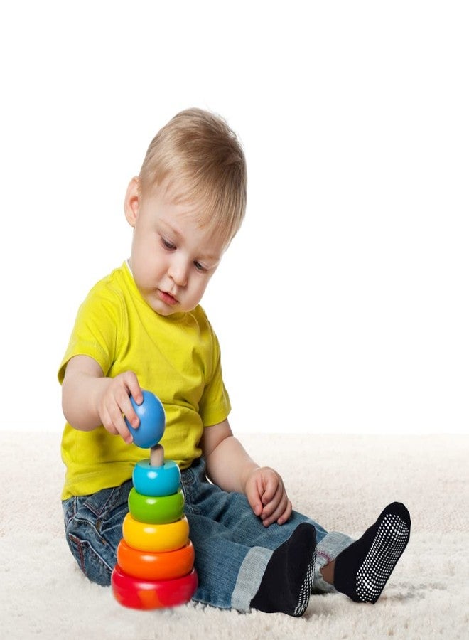 Tphon Non Slip Baby Toddler Ankle Socks with Grippers - Non Skid Grip Boys & Girls Socks, Low Cut, Infant Size - Image 5
