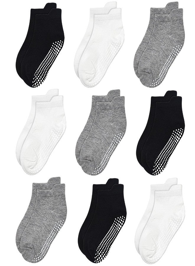 Tphon Non Slip Baby Toddler Ankle Socks with Grippers - Non Skid Grip Boys & Girls Socks, Low Cut, Infant Size - Image 1