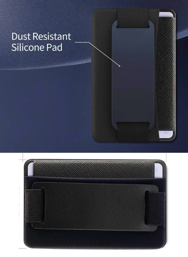 Chase Up Phone Grip Card Holder with Phone Stand, Secure Stick on Wallet for iPhone with Kickstand for Table. Pouch B-Grip Black - Image 2