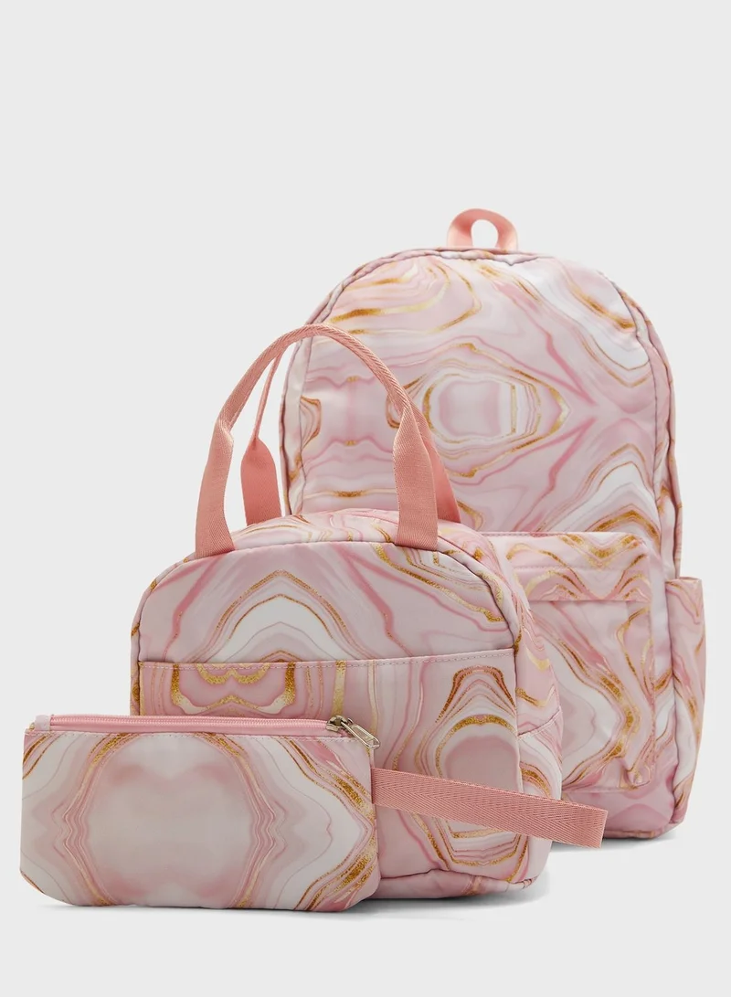 Ginger 3 Piece Set Laptop Backpack, Lunchbag And Pencil Case