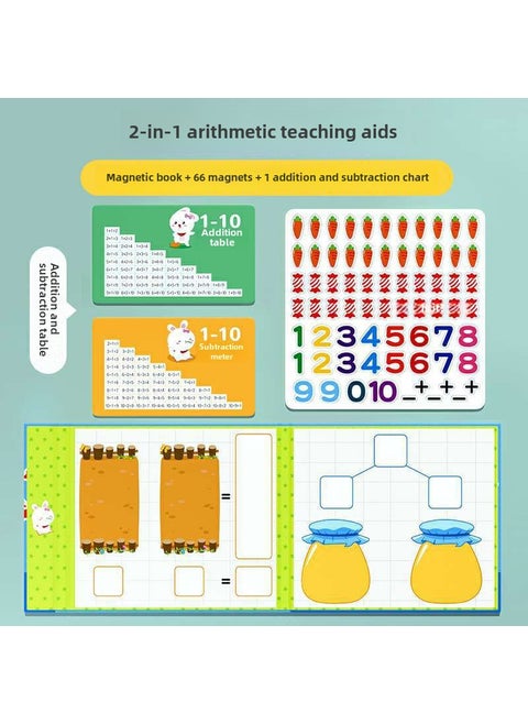 Kindergarten Math Enlightenment Toy for Addition and Subtraction Teacher recommended❤Teaching aids for addition and subtraction within 10 (2-6 years old)