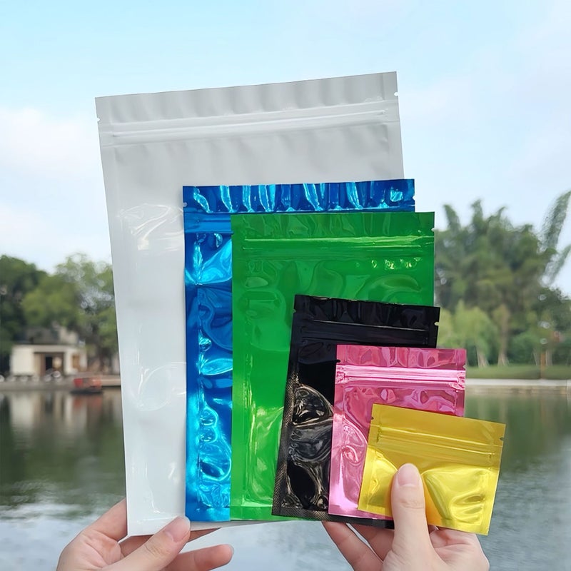 Double-Sided Bright Color Aluminum Foil Self-Sealing Bag Aluminized Sample Bag Powder Cosmetic Food Packaging Bag - Image 5