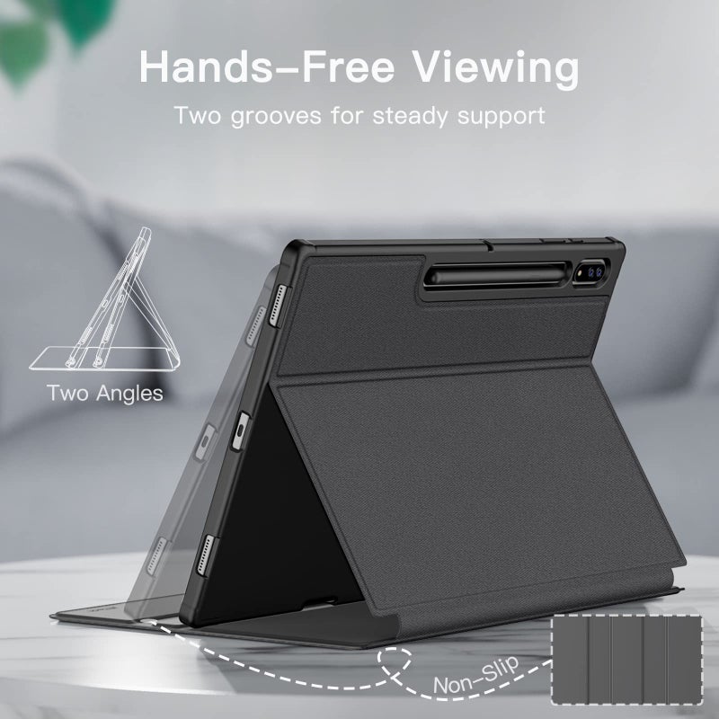 JETech Case for Samsung Galaxy Tab S8 Ultra 14.6-Inch 2022 with S Pen Holder, Slim Folio Stand Protective Tablet Cover, Multi-Angle Viewing (Black) - Image 3