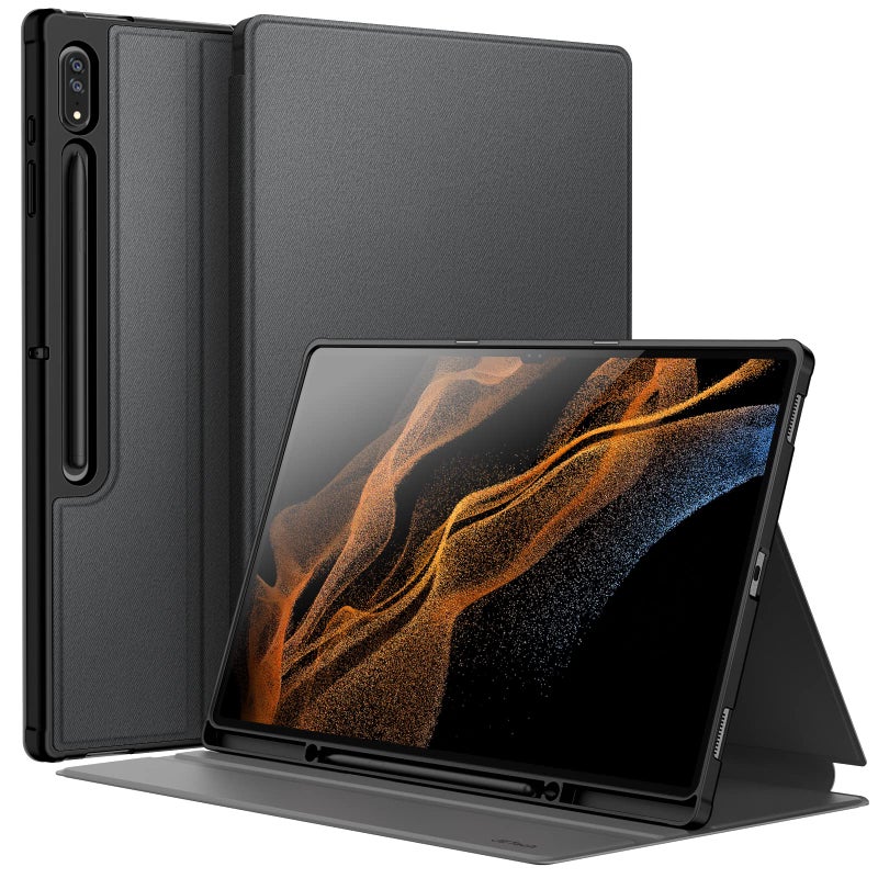 JETech Case for Samsung Galaxy Tab S8 Ultra 14.6-Inch 2022 with S Pen Holder, Slim Folio Stand Protective Tablet Cover, Multi-Angle Viewing (Black) - Image 1