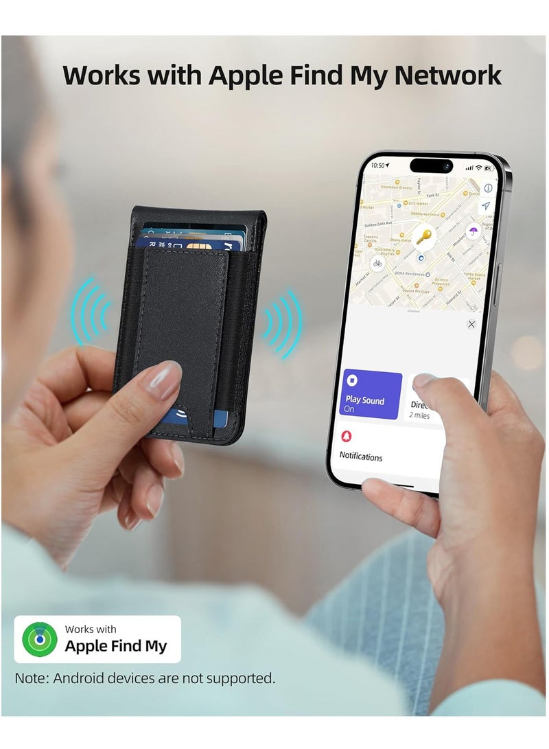 Magsafe Wallet, Works with Apple Find My, 8-Card Holder, Adjustable Stand, Magnetic Wallet for iPhone 16/15/14 Pro Max/14 Pro/14/14 Plus/13/12 Series, RFID Blocking Black - Image 2