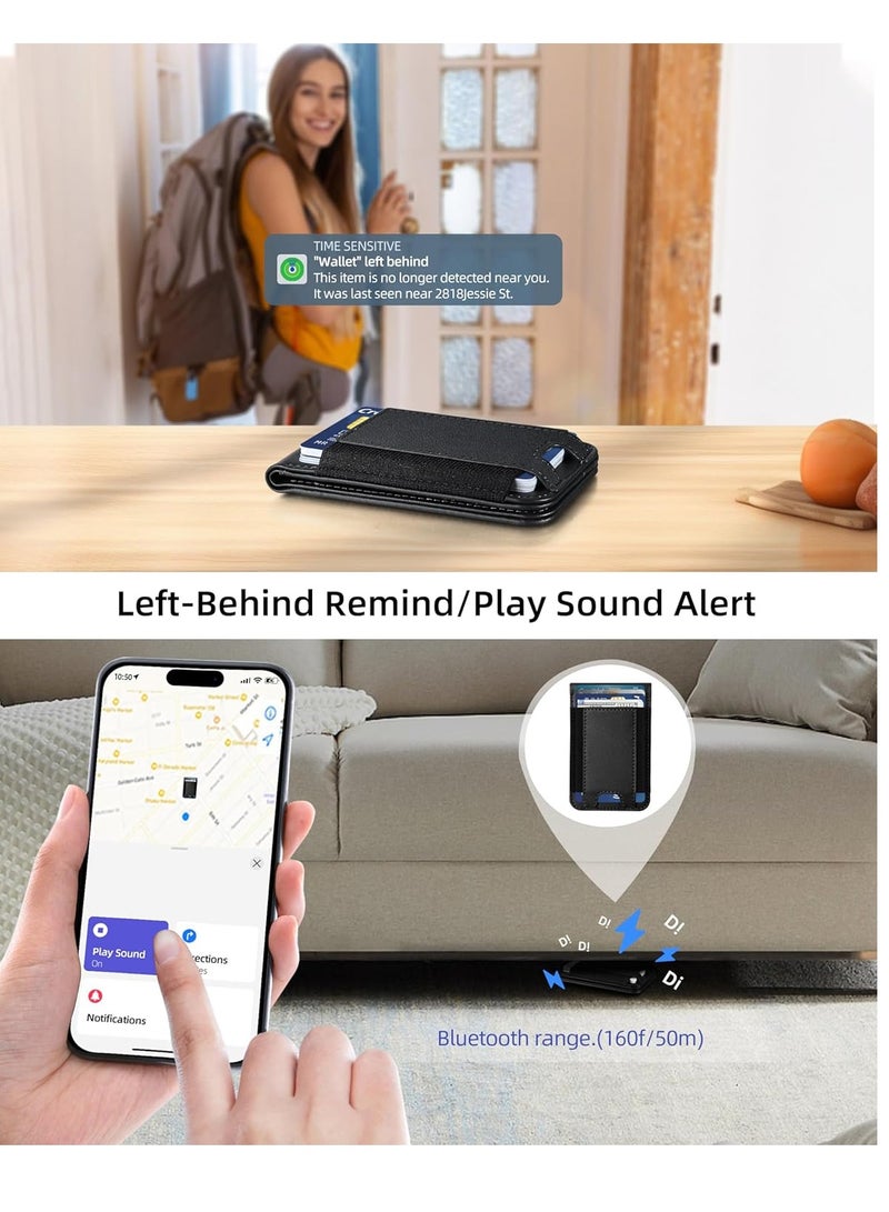 Magsafe Wallet, Works with Apple Find My, 8-Card Holder, Adjustable Stand, Magnetic Wallet for iPhone 16/15/14 Pro Max/14 Pro/14/14 Plus/13/12 Series, RFID Blocking Black - Image 3