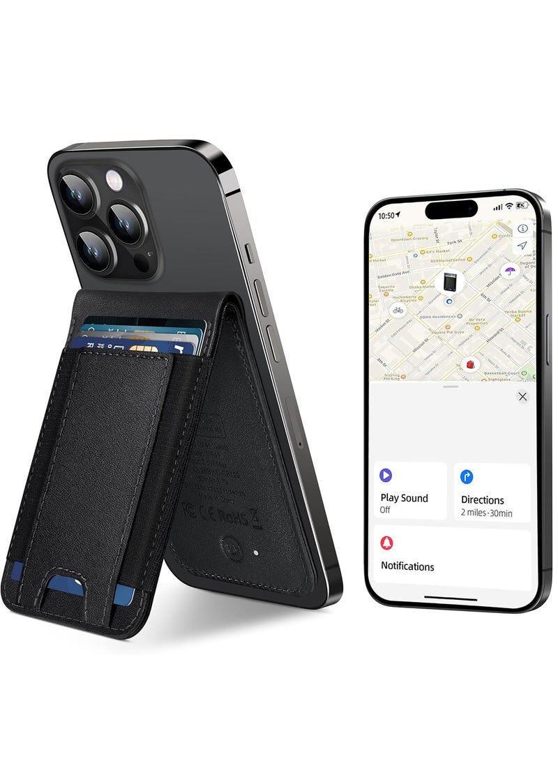Magsafe Wallet, Works with Apple Find My, 8-Card Holder, Adjustable Stand, Magnetic Wallet for iPhone 16/15/14 Pro Max/14 Pro/14/14 Plus/13/12 Series, RFID Blocking Black - Image 1