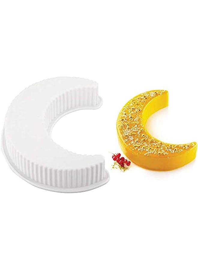 PROMASS Moon Shape Silicone Cake Mold, Crescent Moonlight Sonata Mousse Cake Pan Bread Pizza Baking Mold Kitchen Bakeware Tools - Image 1