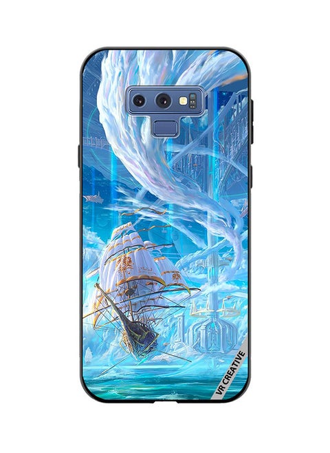 Protective Case Cover For Samsung Galaxy Note 9 Castle With Clouds Design Multicolour