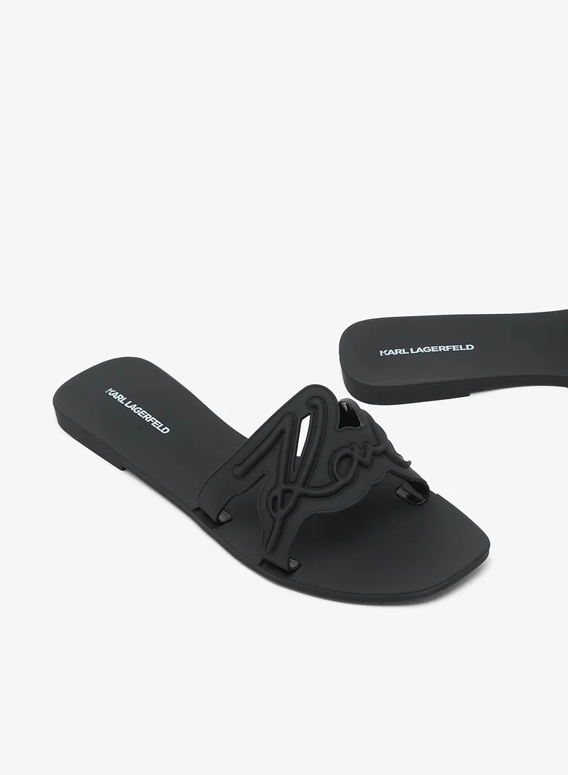 Karl Lagerfeld Jelly Signature Slip On Sandals