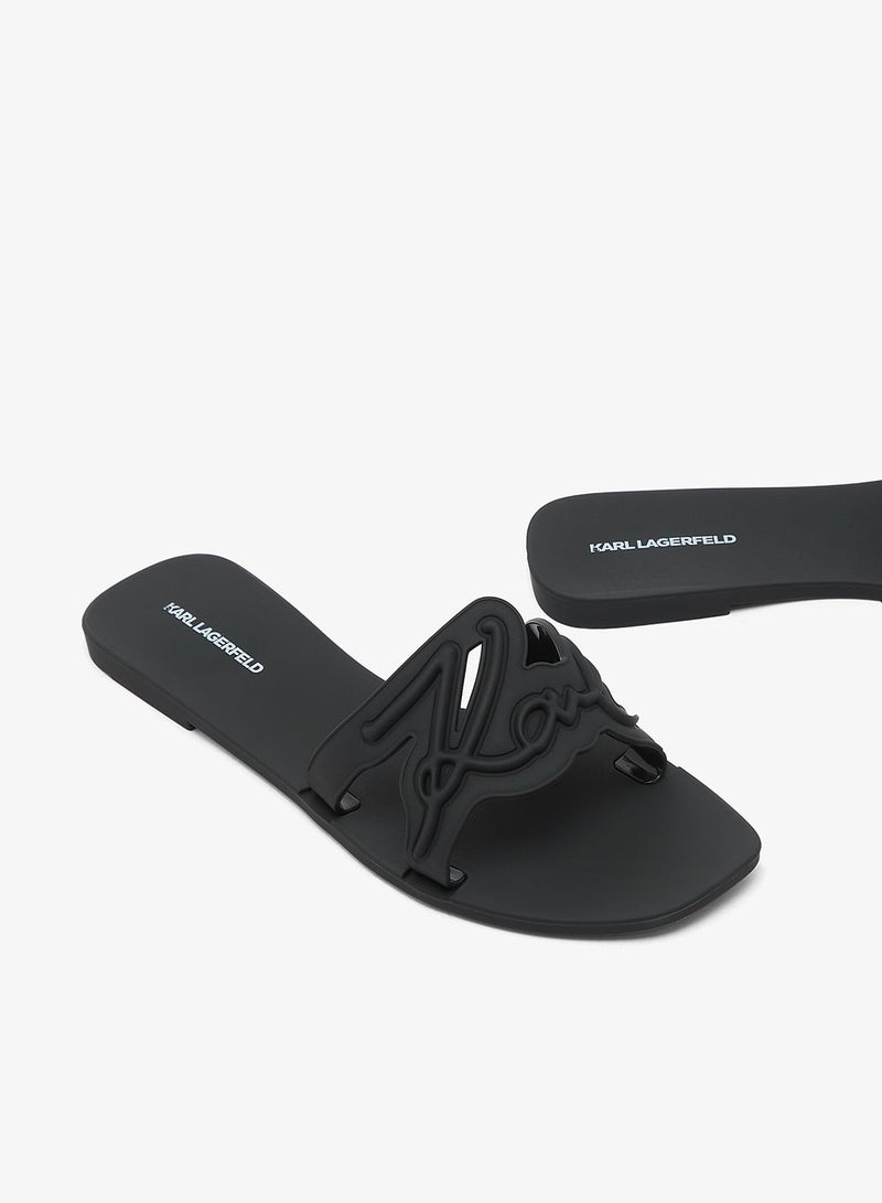 Karl Lagerfeld Jelly Signature Slip On Sandals - Image 2