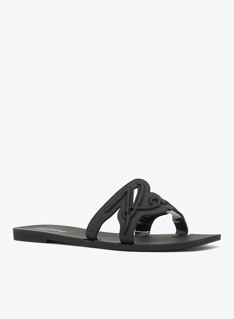 Karl Lagerfeld Jelly Signature Slip On Sandals