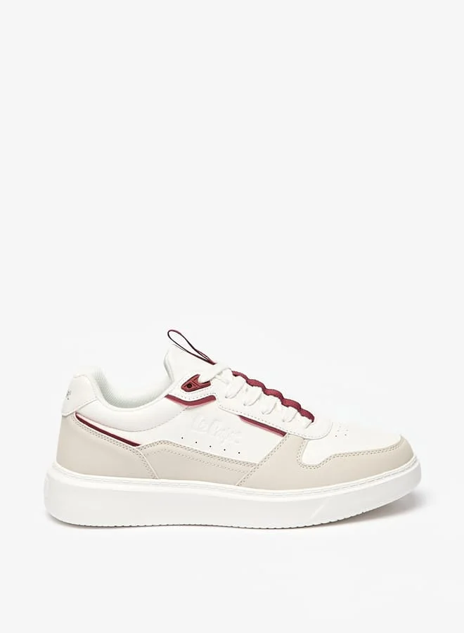 لي كوبر Mens Colourblock Sneakers With Lace-Up Closure