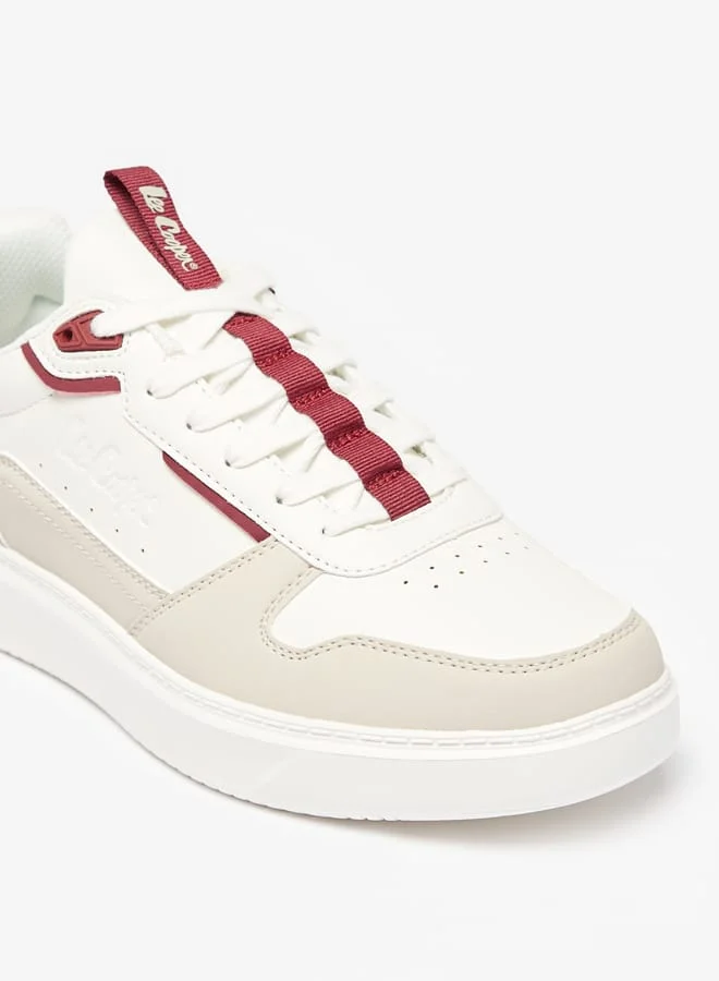 لي كوبر Mens Colourblock Sneakers With Lace-Up Closure