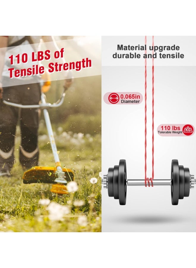 ووركس WA0010 بكرات خيط قص العشب بديلة لخط Worx Weed Eater، خيط قص العشب ذاتي التغذية مقاس 0.065 بوصة، عبوات إعادة تعبئة متوافقة مع ماكينات قص العشب اللاسلكية من Worx (6 بكرات + 2 غطاء) - Image 4