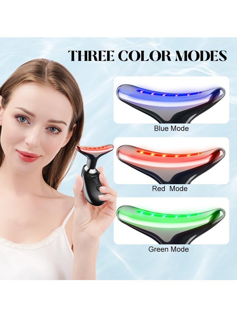 TIGER مدلك الرقبة والوجه، جهاز تدليك الوجه مع العلاج الحراري، أوضاع ألوان ثلاثية للعمل على العناية بالبشرة، أداة تشكيل الوجه للذقن المزدوجة، علاج مضاد للشيخوخة وشد البشرة - Image 3