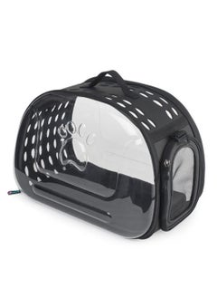 Generic Portable Transparent Pet Carrier Breathable Foldable Cat Dog Travel Handbag with Hard Cover to Small Medium Pet Transport Bag Ideal for Air and Car Travel  - Image 2