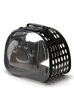 Generic Portable Transparent Pet Carrier Breathable Foldable Cat Dog Travel Handbag with Hard Cover to Small Medium Pet Transport Bag Ideal for Air and Car Travel  - Image 4