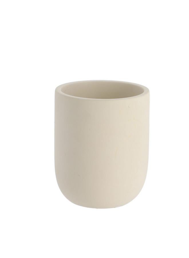 Tendance Raw Appearance Round Shaped Bathroom Tumbler Beige 61160161  - Image 1
