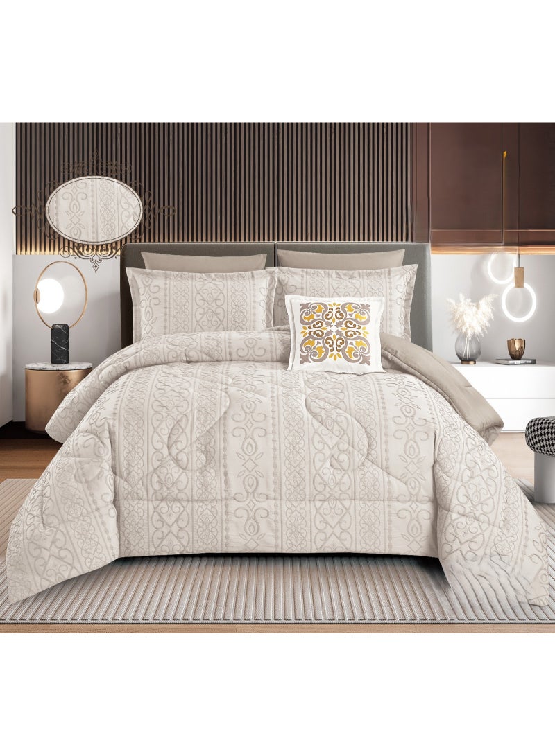 Hotel-style summer double bedsheet set, microfiber, 7 pieces. Comfort for you and elegance for your room decor. Size 260*240...