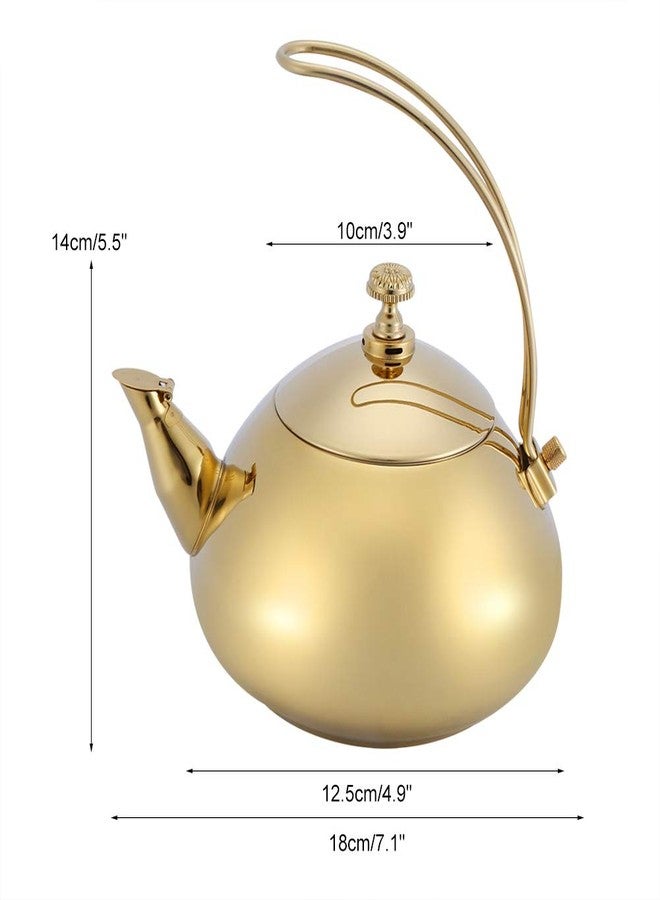 Ashata Electric Kettle 1.5L Stainless Steel Fast Heating 0.6mm Thickness Body With Bright Light Treated For Brew Coffee (Gold) - Image 3
