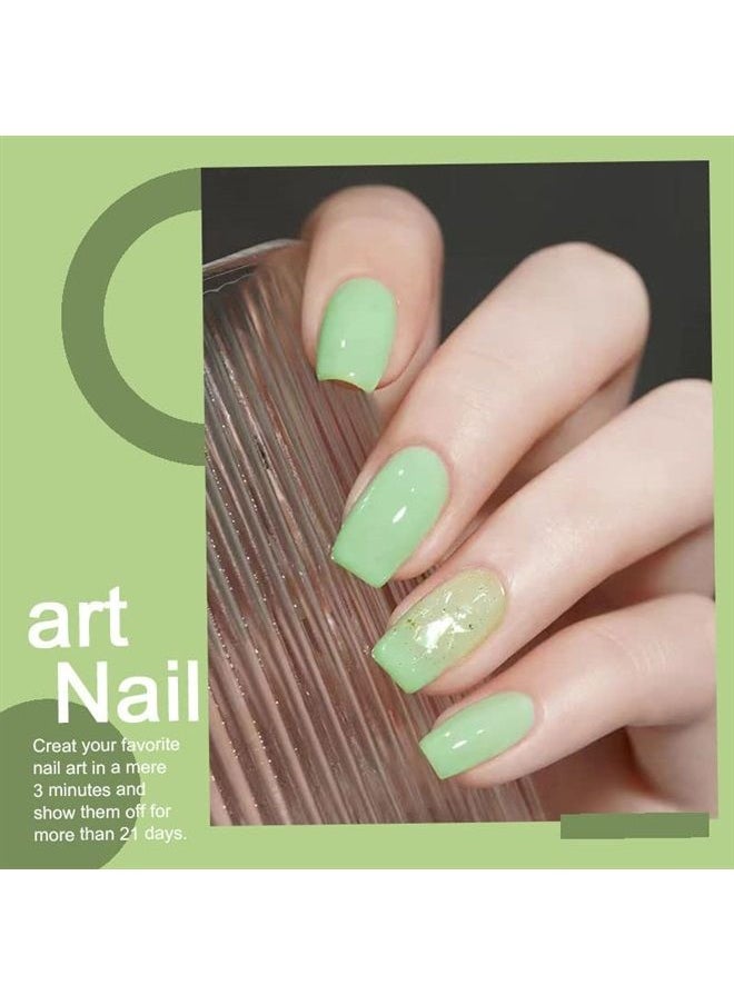 Arte Clavo - Mint Green Gel Nail Polish, 15ml Spring Summer Pastel Lagoon Green Color Gel Polish Soak Off LED Nail Gel Polish Nail Art DIY Home Manicure Salon Long-Lasting 3021… - Image 1