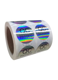 Well Tile Qc Passed Stickers 1" 500 Pcs Hologram Qc Pass Stickers For Warehouse Inventory Quality Control Check Tested Pass Approval  - Image 1