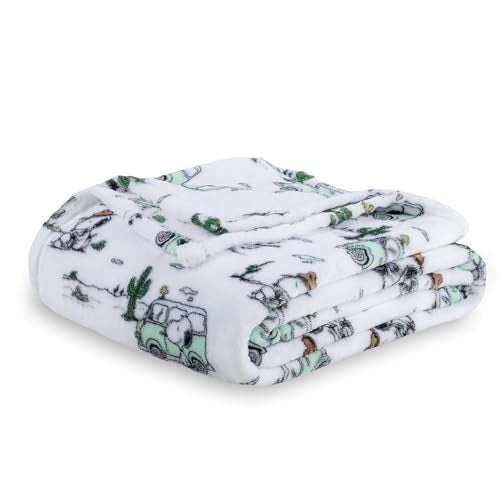 Berkshire Blanket Peanuts VelvetLoft Cute Character Snoopy Plush BlanketSnoopy Desert Travel WhiteTwin 60 in x 90 in Official Peanuts Product - Image 1