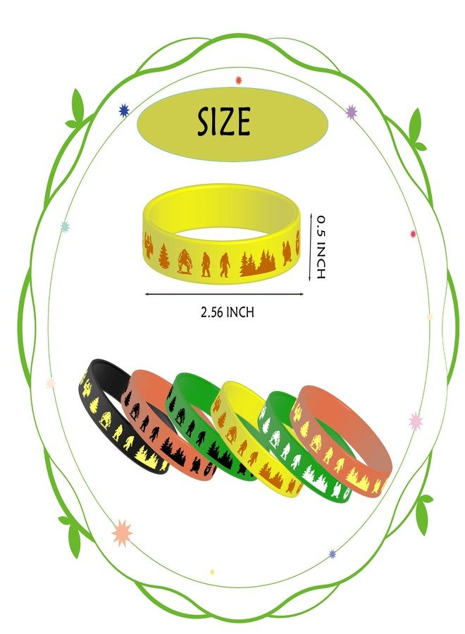 PIBIPAID PIBIMoicy Sasquatch Rubber Bracelets 24Pcs Sasquatch Animal Theme Silicone Wristbands Jungle Decorations Birthday Party Favors Supplies Decorations - Image 4