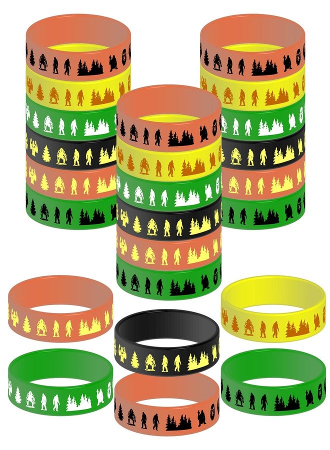 PIBIPAID PIBIMoicy Sasquatch Rubber Bracelets 24Pcs Sasquatch Animal Theme Silicone Wristbands Jungle Decorations Birthday Party Favors Supplies Decorations - Image 2