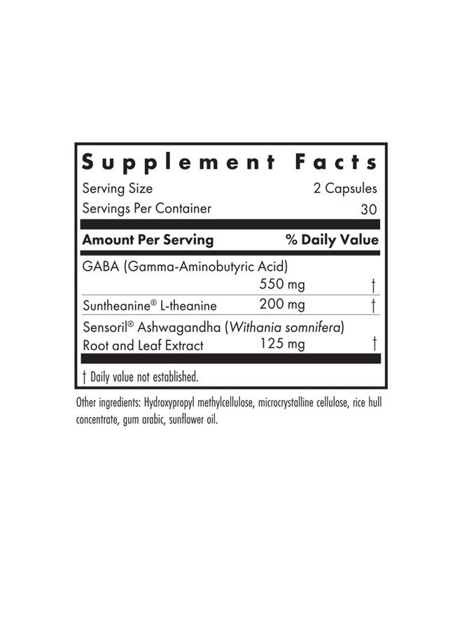 Allergy Research Group Zen Adapt - Stress, GABA, Theanine, Ashwagandha - 60 Vegetarian Capsules - Image 2