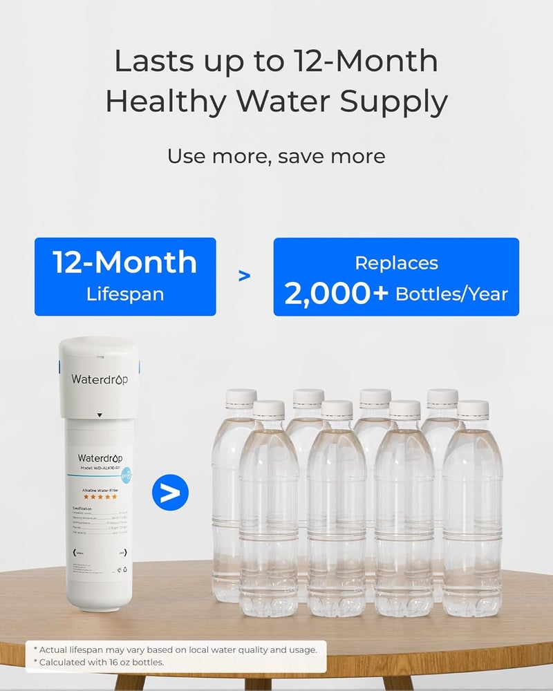 Waterdrop WD-ALK16 Alkaline Water Filter System for Sink - 9.5 pH Mineralization, NSF/ANSI 372 Certified - Under Sink Filter for Reverse Osmosis System Affordable fast purchase options - Image 4