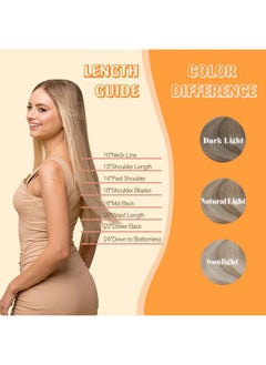 Full Shine Full Shine Sew In Hair Extensions Real Human Hair 22 Inch Weft Extensions Real Remy Hair Color #2 Dark Brown Double Weft Full Head Set Straight Hair Weaves 105 Grams Hair Weft Bundles Straight Hair  - Image 5