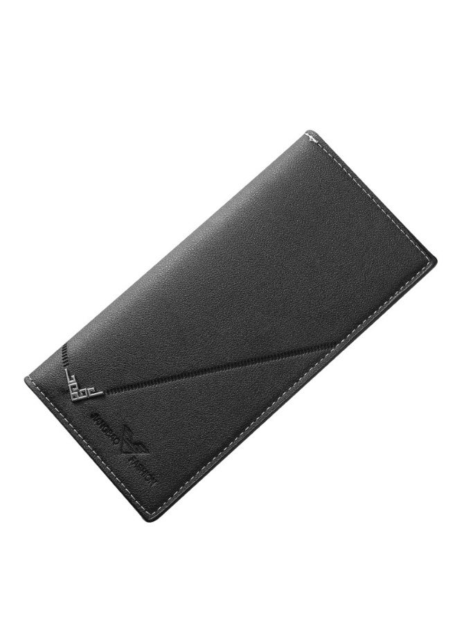 جيانغ بي أو محفظة طويلة للرجال - مخلب أعمال من جلد البولي يوريثان الناعم مع فتحات متعددة البطاقات ، محفظة محمولة بسعة كبيرة ، محفظة منظم بسحاب أنيقة - Image 1