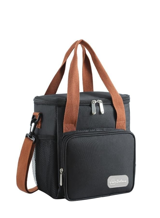 لولكس حقائب غداء Lullaxx قابلة لإعادة الاستخدام معزولة وحقيبة تبريد كبيرة للبالغين والرجال والنساء وحقائب تبريد مزدوجة للمكتب/النزهات/الصيد/المدرسة - Image 2