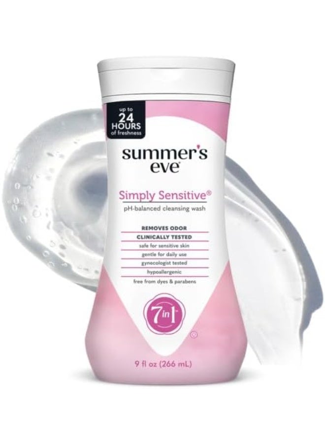 Summer's Eve Simply Sensitive Cleansing Wash, 9 fl oz - Image 1