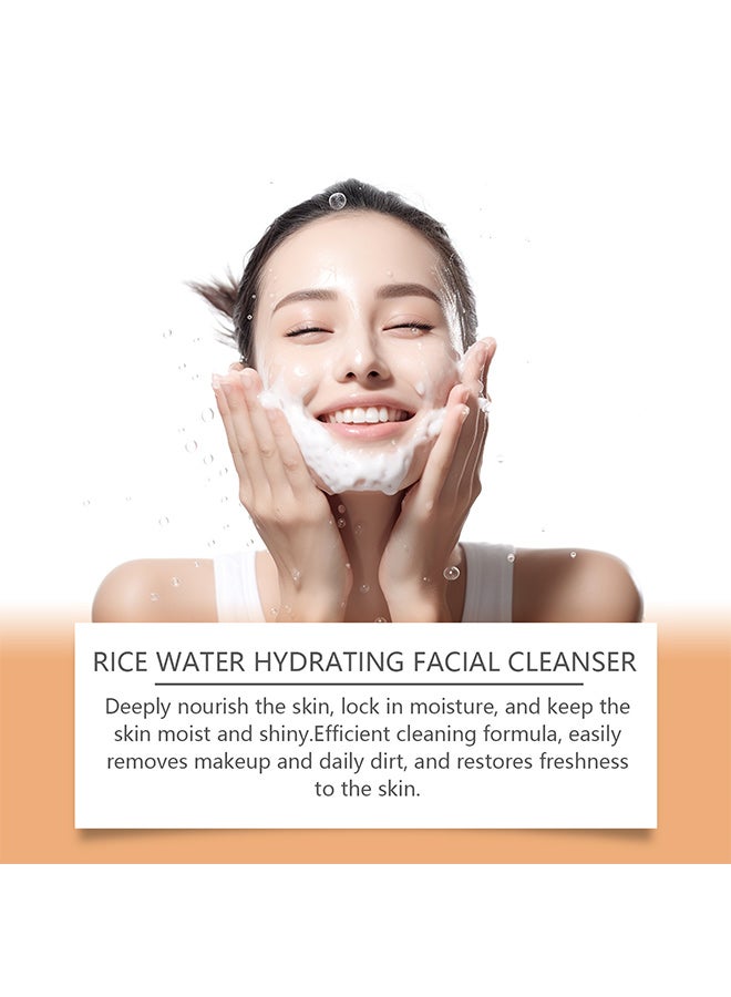 EELHOE Rice Facial Cleanser, gently cleanses facial skin, moisturizes, soothes, refreshes and nourishes - Image 3