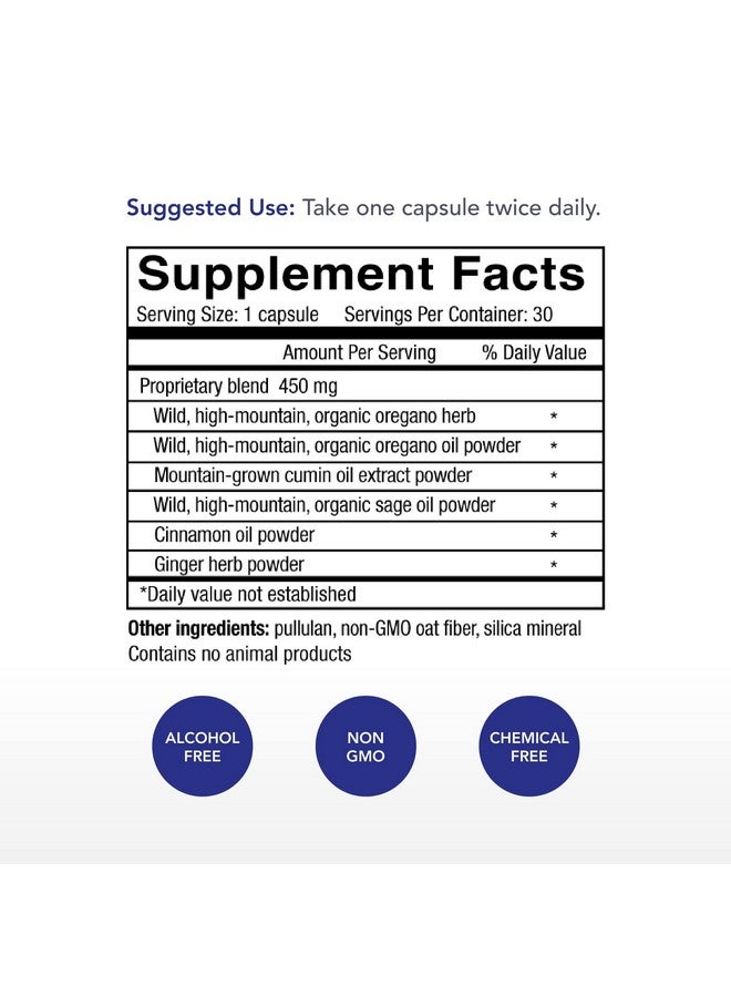 Physician's Strength Oregacillin - 30 Capsules - Multiple Spice Extract - Respiratory Health Support - 30 Servings - Image 2