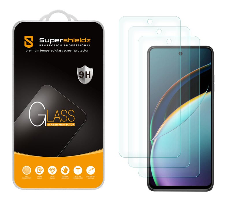 Supershieldz سوبر شيلدز (3 عبوات) مصممة لجهاز موتورولا موتو جي 5G (2024) واقي شاشة زجاجي مقسى، مضاد للخدش، خالي من الفقاعات - Image 1